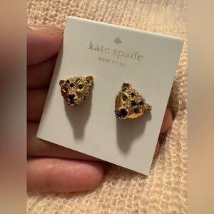 Kate Spade “Run Wild” Leopard Stud Earrings